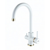 Смеситель для кухни Paulmark Essen Es213211-431BR белый/бронза