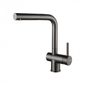 Смеситель для кухни Paulmark Dosse Do214418-GM вороненая сталь