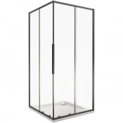 Душевой уголок Good Door Idea CR-80-C-B 80х80 черный/прозрачное стекло