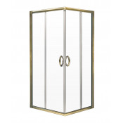 Душевой уголок Good Door Jazz Gold CR-100-C-G 100х100 золото/прозрачное стекло