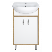 Тумба под раковину Misty Делла-50 Э-Дел-07050-011922дП белый/светлое дерево