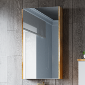 Зеркальный шкаф Misty Ива-45 П-Ива04045-01Л левый белый/каштан