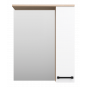 Зеркальный шкаф Misty Крафт-60 П-Кра-02060-011П правый белый/зебрано сахара