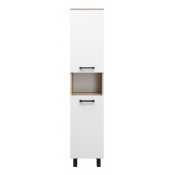 Шкаф-пенал Misty Крафт-35 П-Кра-05035-01Пр белый/зебрано сахара