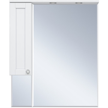 Зеркальный шкаф Misty Латте-85 П-Лат02085-012Л левый белый