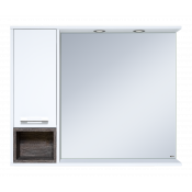 Зеркальный шкаф Misty Фетта 100 П-Фет04100-011Л с нишей белый левый