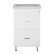 Тумба под раковину Misty Фостер 50 Э-Фос01050-012Я напольная с 2 ящиками белая