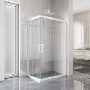 Душевой уголок Creto Tender 129-DEO-150-100-200-CLN-6WHT 150х100 белый/прозрачное