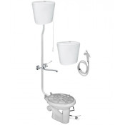 Видуар КОМФОРТ 030134 со смывным бачком (керамика), бачком дез.р-ра (керамика), педалью, смесителем