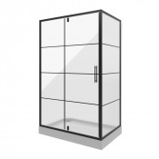 Душевое ограждение Niagara Nova NG-0220-08 BLACK 120х80 черный/прозрачное