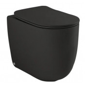 Унитаз приставной Kerasan Nolita 531831 безободковый черный матовый