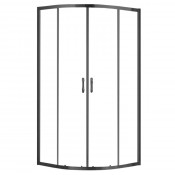 Душевой уголок Azario MILTON AZND21421000Black 100х100 черный/прозрачное