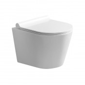 Унитаз подвесной Azario Nova AZ2217 безободковый с ультратонким сиденьем микроклифт