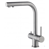 Смеситель для кухни с подключением фильтра и выдвижной лейкой Timo Saona 2356/18FL черное золото