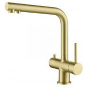 Смеситель для кухни с подключением фильтра Timo Saona 2396/17F золото матовое