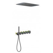 Душевая система скрытого монтажа с термостатом Timo Petruma SX-2319/18SM черное золото