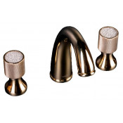 Смеситель для раковины Boheme Royal Crystal 297-Royal/CRST black золото/черный