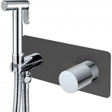 Гигиенический душ со смесителем Boheme Stick 127-BCR.2 ручка Touch черный матовый, хром