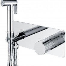 Гигиенический душ со смесителем Boheme Stick 127-CRCR ручка Diamond хром