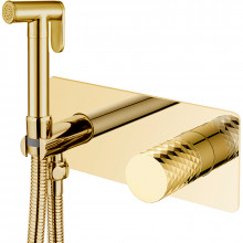 Гигиенический душ со смесителем Boheme Stick 127-GG ручка Diamond золото