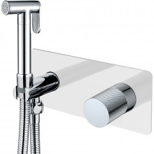 Гигиенический душ со смесителем Boheme Stick 127-WCR.2 ручка Touch белый, хром