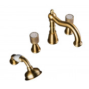 Смеситель на борт ванны Boheme Royal Crystal 391-Royal/CRST black бронза/черный