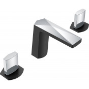 Смеситель для раковины Boheme Venturo 150-BCR-ICE черный/хром