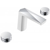 Смеситель для раковины Boheme Venturo 150-WCR-DIAMOND белый/хром