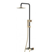 Душевая система со смесителем Boheme Stick 128-BG.2 ручка Touch черный/золото