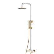 Душевая система со смесителем Boheme Stick 128-WG.2 ручка Touch белый/золото