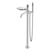 Смеситель для ванны напольный Boheme Stick 129-WCR.2 ручка Touch белый/хром