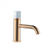 Смеситель для раковины Boheme Stick 121-G-MR золото/белый