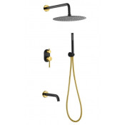 Душевая система Boheme Uno 464-2-BG черный/золото