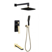 Душевая система встраиваемая Boheme Venturo 384-B-2 черный/золото