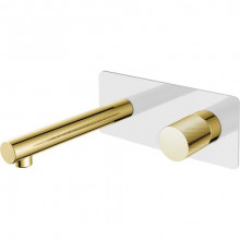 Смеситель для раковины Boheme Stick 125-WG.2 White Touch Gold