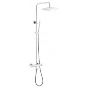 Душевая система Boheme Uno 468-T-WCR с термостатом белый/хром