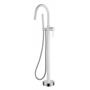 Смеситель напольный Boheme Uno 469-WCR белый/хром