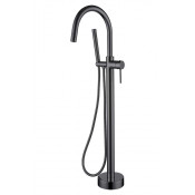 Смеситель напольный Boheme Uno 469-SGM черный глянцевый