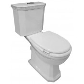 Унитаз-компакт Boheme Vogue 941-CH напольный  белый с узором хром