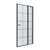 Душевая дверь New Trendy New Soleo Black D-0293A R  90 черный/прозрачное
