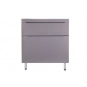 Тумба под раковину Style Line El Fante Бергамо мини 80 Люкс антискрейтч Plus, 80 см, напольная, серый, СС-00002315
