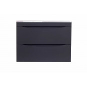 Тумба под раковину Style Line El Fante Бергамо мини 70 Люкс антискрейтч Plus, 70 см, подвесная, черный, СС-00002321