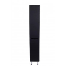 Шкаф пенал Style Line Бергамо 30 L СС-00002328 с бельевой корзиной Черный антискрейтч