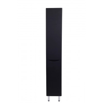 Шкаф пенал Style Line Бергамо 30 L СС-00002328 с бельевой корзиной Черный антискрейтч