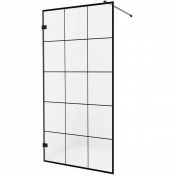 Душевая перегородка New Trendy Avexa Black EXK-2024 110 черный/прозрачное