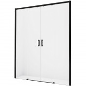 Душевая двойная дверь New Trendy Prime Black 140 D-0341A черный/прозрачное