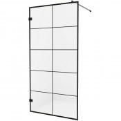 Душевая перегородка New Trendy Avexa Black EXK-2022 90 черный/прозрачное