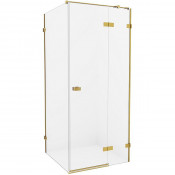 Душевой уголок New Trendy Avexa Gold EXK-1729 R 80x70 брашированное золото/прозрачное