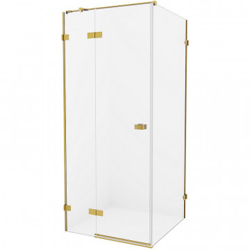 Душевой уголок New Trendy Avexa Gold EXK-1732 L 80x90 брашированное золото/прозрачное