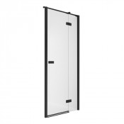 Душевая дверь New Trenddy Reflexa Black R 130 EXK-1331 черный матовый/прозрачное